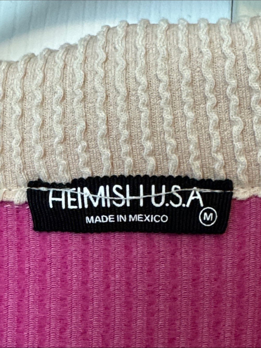 HEIMISH USA Ribbed V-Neck Collared Top - Picture 2 of 5